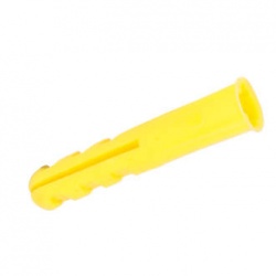 5mm Yellow Plastic Wall Plugs - 100 Pack